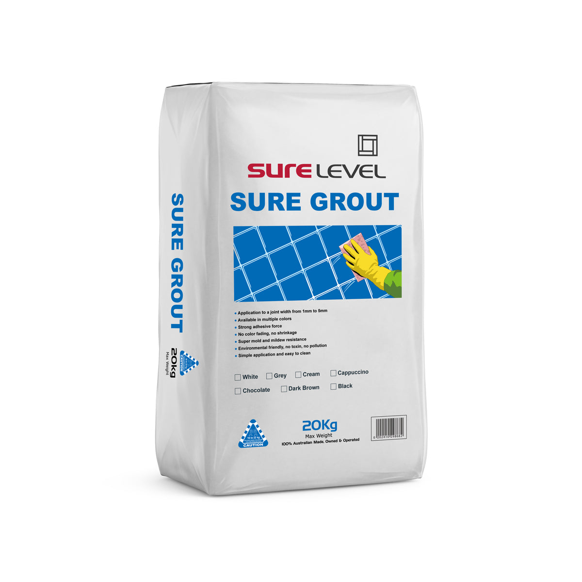 Sure Grout Premium Tile & Stone Grout 20kg | SureLevel – SureLevel ...